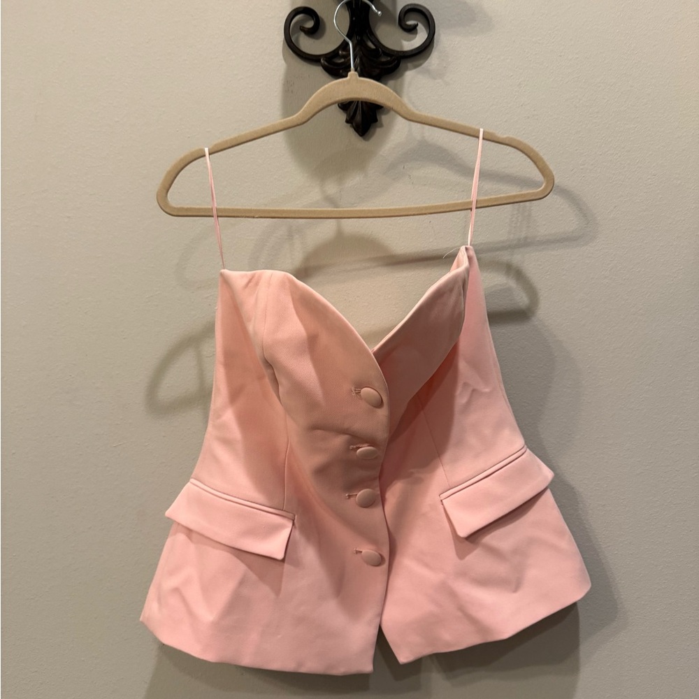 Zara Pink Bustier Blouse